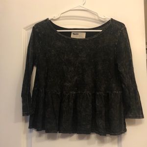 Free People Crop Peplum Top